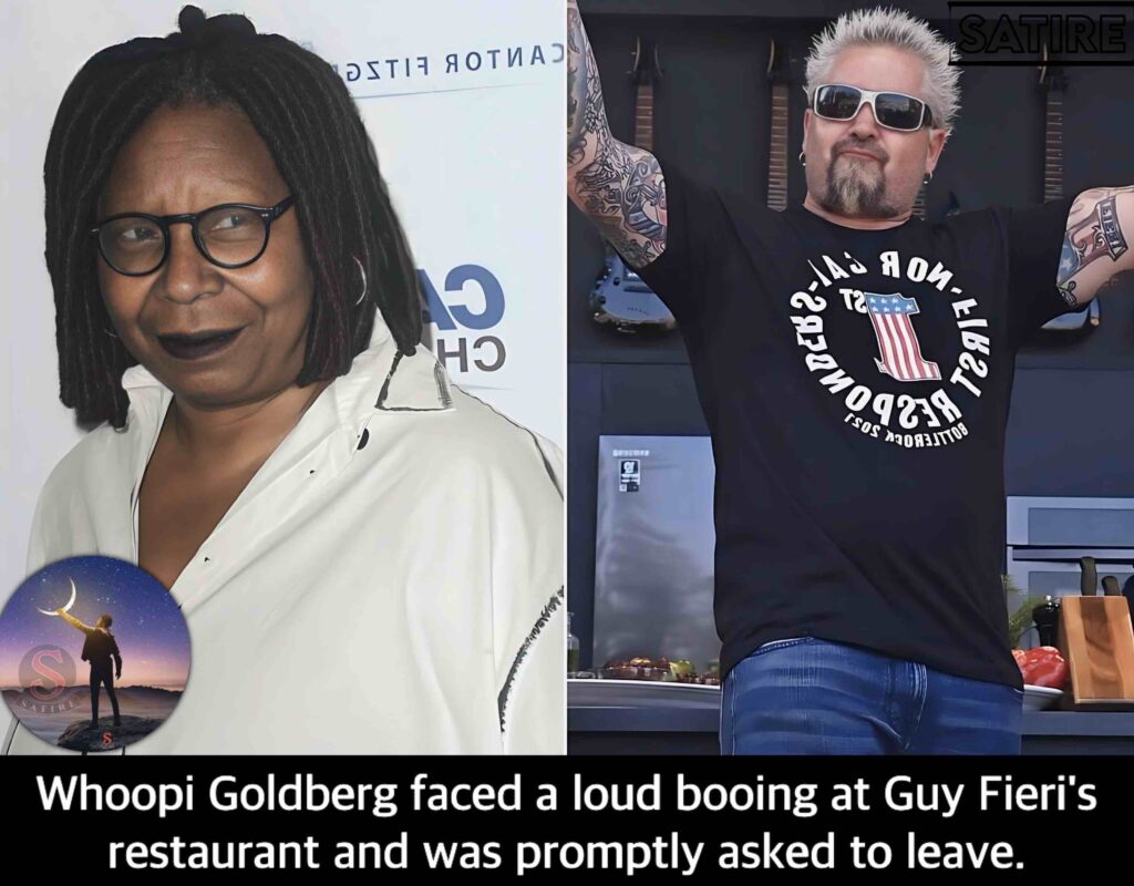 Whoopi Goldberg faced a loud booing at Guy Fieri’s restaurant and was promptly asked to leave.