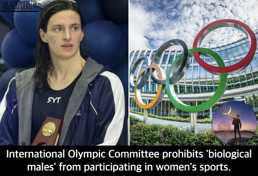 International Olympic Committee prohibits ‘biological males’ from participating in women’s sports.
