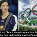 International Olympic Committee prohibits ‘biological males’ from participating in women’s sports.