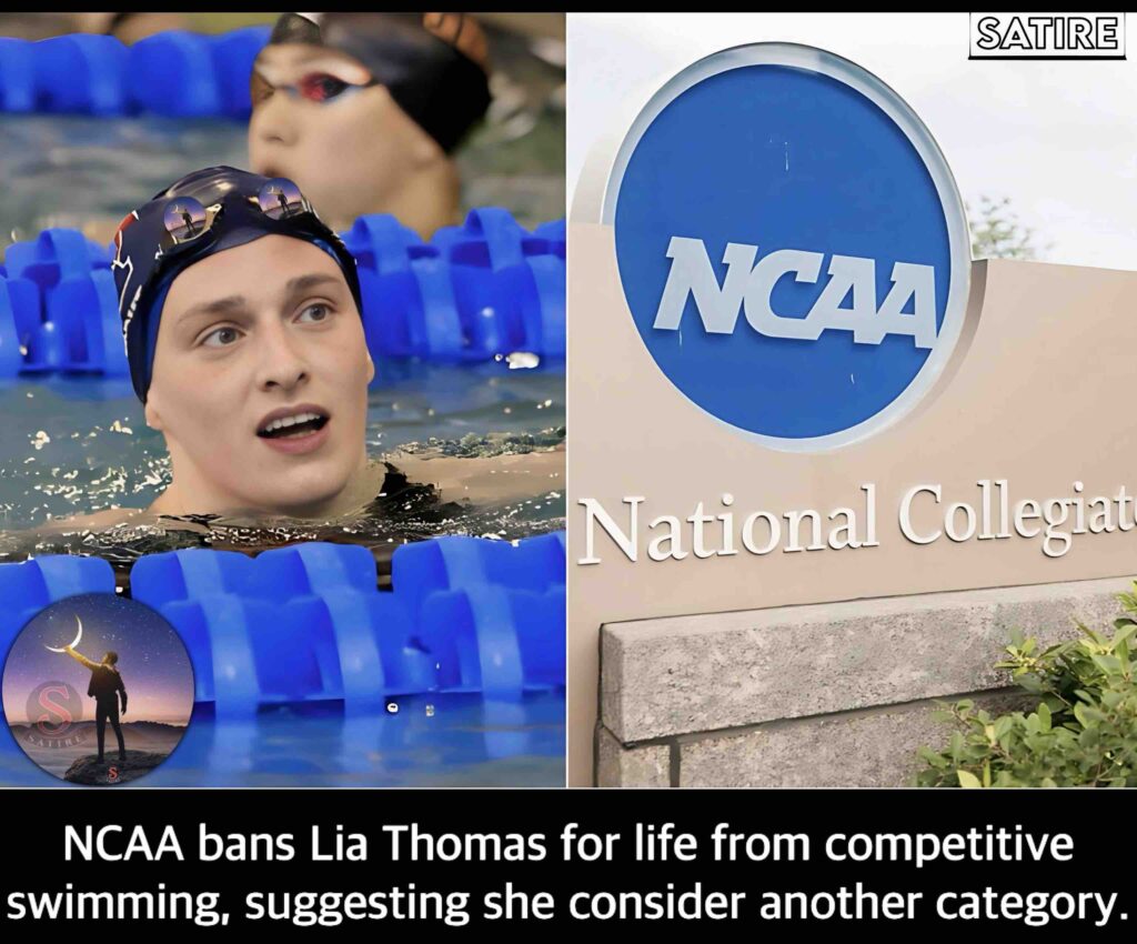 NCAA bans Lia Thomas for life from competitive swimming, suggesting she consider another category.