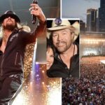“Kid Rock’s tribute to Toby Keith establishes a new record, attracting a larger crowd than Taylor Swift’s most significant performance.”