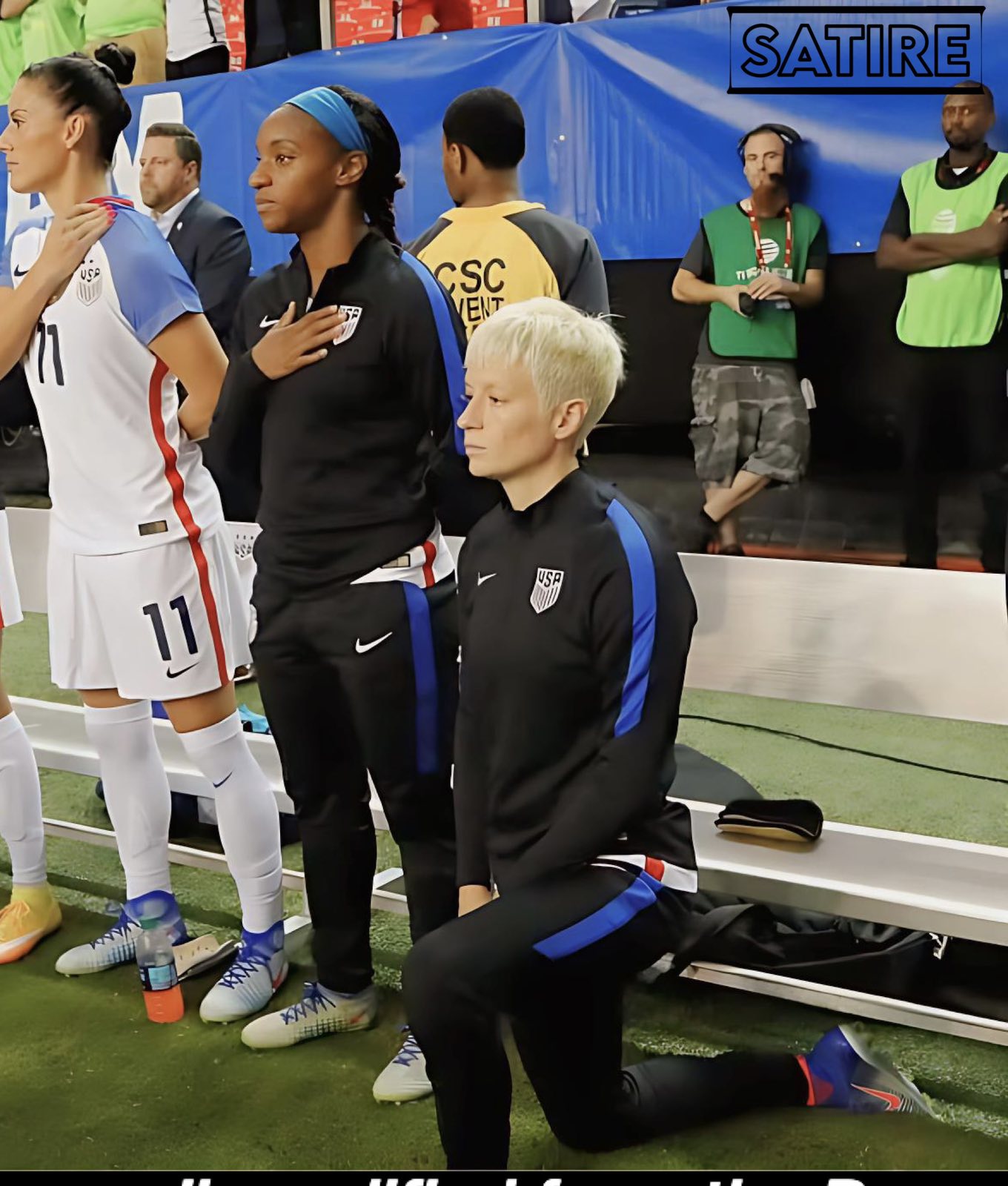 Megan Rapinoe has been disqualified from the Pro Soccer Hall of Fame due to her controversial actions and statements, with critics labeling her as a poor role model.